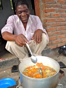 James cooking our dinner