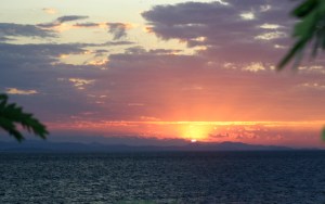 Familiar sunset over Lake Malawi