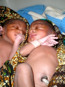 Newborn twin boys