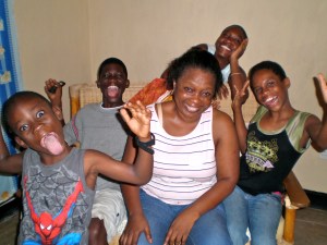 Selina with her nephews and nieces